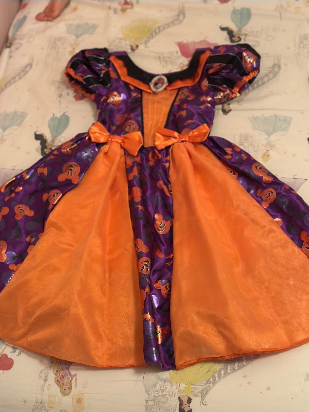 Disney Purple & Orange Halloween Pumpkin Dress Costume